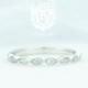 Womens wedding band, Eternity band with natural diamonds made with 14k white gold