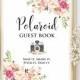 polaroid wedding guest book, Sign Photo Guest Book, Floral Wedding Photo Guestbook Sign,Guest Book Alternative,Floral polaroid printablesign