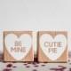 Big Wooden XO Heart Blocks • Modern decor • Engagement gift • Valentine's • Love blocks • Conversation hearts • Love Story • Photo prop