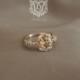 Morganite ring , Morganite engagement ring, Morganite and diamond ring made in your choice of 14k rose gold, white gold, yellow gold