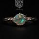 Opal ring , Opal engagement ring, Ethiopian Opal Ring natural diamonds made with your choice of 14k rose gold, white gold, yellow gold