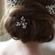Crystal Bridal Hair Pins, Silver Crystal Wedding Hair Pins, Bridal Hair Pin, Crystal Wedding Hair Pins, Hair Pin, Bridal Hair Pins ~ TP-2837