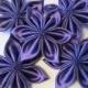 5 PLUM Purple Kanzashi Flowers, Choose Your Colors, DIY Wedding Flower Supplies, DIY Bridal Flowers, Jewelry, Bouquet, Headband, Fascinator