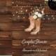 EDITABLE FILE Rustic Couples Shower Invitation Country Western Boots Invitation Southwestern Wedding Shower Invite Wood Corjl Template 265