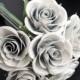 Valentines Day, Metal Rose Wedding Bouquet, Bridal Bouquet, Rose Bridal Bouquet, Metal Rose, Wedding Flowers, Bridesmaid Bouquet