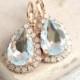Aquamarine Earrings, Light Blue Earrings, Bridal Aquamarine Drop Earrings, Opal Drop Earrings, Light Azure Earrings, Swarovski Earrings