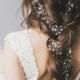 Rustic 2020 Wedding Hair Vine Extra Long 0.45-1.5 meters, Wedding Pearl Hair Vine Boho 2020, Pearl Hair Accessories, Bridal Hairpiece