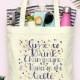 Time to Drink Champagne Confetti Bachelorette Party Tote- Wedding Welcome Tote Bag