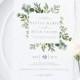Greenery Wedding Invitation Template, Botanical Wedding Invite, TRY BEFORE You BUY