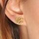 Gold Monogram Earring-Tiny Earring-Custom Jewelry-Gold Monogram Jewelry-Bridesmaid Gift-Personalized Gift-Personalized Jewelry-JX13