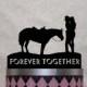 Country Cake Topper, Cowboy, Cowgirl, Horse, Western,Country Love, With Your Name or Phrase