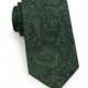 Forest Green Paisley Tie 