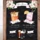 Design Your Own! 150 Drink Images + Garnishes Included, Signature Cocktail Sign Template, Chalkboard Bar Menu Printable, Instant Download