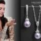 Lavender Pearl Jewelry Set, Swarovski 8mm Pearl Earrings&Necklace Set, Lilac Silver Jewelry Set, Wedding Lilac Jewelry, Prom Lilac Jewelry