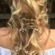 Long Silver Hair Vine, Pearl Hair Vine, Crystal Hair Vine, Wedding Hair Accessory, Bridal Hair Wreath, Rhinestone Hair Vine
