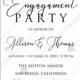 Engagement party Greenery wedding invitation set watercolor herbal background PDF 5x7 in customize online