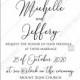Greenery wedding invitation set watercolor herbal background PDF 5x7 in