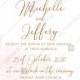 Wedding invitation set printable template pink garden peony rose greenery PDF 5x7 in wedding invitation maker