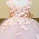 Light pink hydrangea flower tutu dress/ Flower girl dress/Party dress(Aqua,white,ivory,burgundy,blue,lavender,yellow many colors available)