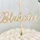 Name with Cross Cake Topper V2, 6" inches wide, Baptism Cake Topper, First Communion Cake Topper, Christening Cake Topper, Birthday Blessing