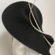 Black white Fascinator hat, black white fascinator hat Wedding Ascot Derby Races, black white Kentucky Derby fascinator hat, black hat
