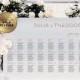 Minimalist Gold Wedding Seating Chart, Customized Digital Download, Printable, Juliette Range #017