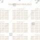 Seating chart wedding invitation set white anemone menthol greenery berry PDF 12x24 in PDF download