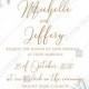 Wedding invitation set white anemone menthol greenery berry PDF 5x7 in personalized invitation