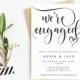 Printable Engagement Announcement // We're Engaged // Editable Engagement Party Invitation Template // Instant Download // Wedding DIY