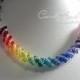 Swarovski necklace, Spectrum rainbow twisty Swarovski Crystal necklace by CandyBead (N004-02)