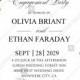 Greenery engagement party wedding invitation set watercolor herbal design PDF 5x7 in edit template