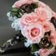 Mossy Oak Camo, Pink Silk Flowers Bouquet