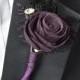 Purple and Black Sola Flower Boutonniere// Wood Flower Boutonniere//"Spellbound" Sola Flower Boutonniere
