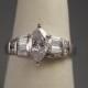 Marquise Diamond Ring 1.27Ctw White Gold 14K 4.4gm Size 6.25 Engagement Wedding 7293 Appraisal