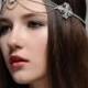 Sally A Boho Bohemian Goddess Vintage Jeweled Gatsby wedding Headband Head Piece Forehead Headdress