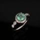Rose Gold Emerald Engagement Ring Rose Gold Engagement Ring Emerald Ring Unique Engagement Ring Emerald in Rose Gold