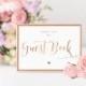 Please Sign Our Guest Book, Wedding Sign, Wedding Day Signs, Guestbook, Wedding Cards, Wedding Signage, Wedding, Wedding Print, Rose Gold,