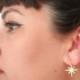 Dainty Cloud earrings, cloud studs, cloud earrings, tiny earrings, minimalist, bridesmaid earrings, gold studs