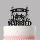 Mickey and Mini Mouse Just married Wedding cake topper acrylic, wedding cake decoration topper choice of colours available 165