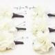 Silk Hydrangea Boutonniere Buttonhole Groom Groomsmen - Customize Your Wedding Colors - Wedding Prom Boutonniere