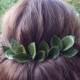 Green leaves hair pins Greenery wedding hair piece Bridal floral hairpiece Bridesmaid hairpins Rustic bride head piece Green leaf headpiece
