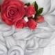 Red rose hairpiece Flower hair clip Floral headpiece bride Wedding hair piece Bridal hair comb Barrette for women