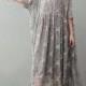 Loose silk cotton dress,bat-wing sleeve long dress,flower embroidery maxi dress,party dress,wedding dress
