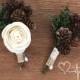 Rustic Pine Cone Boutonniere, Sola Pine Cone Boutonniere, Winter Woodland Wedding, Miniature Pine Cones, Groom or Groomsman Boutonniere
