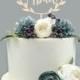 Personalized Mr & Mrs Wood Wreath Cake Topper -Custom Mr Mr last name Wedding Cake Topper, Rustic Wedding Decor, Cake Decor, Engagement Cake