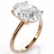 Moissanite Engagement Ring 7 carat Custom Celebrity Oval Engagement Ring 14x10mm oval 14k Gold Ring Promise Ring