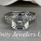 4.0 CT Asscher Cut Engagaement Ring Asscher Cut Solitaire Engagement Ring White Gold Engagement Ring Wedding Ring With Large Stone
