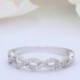 3.5mm Eternity Round Simulated Diamond CZ Wedding Band Ring Twisted Braided Infinity Design 925 Sterling Silver
