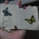 Butterfly Tan Burlap Gift Gemstone Pouch 5.25 x 3.75 Inches Q13