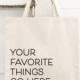 FAVORITE THINGS Custom Canvas Tote Bag, Personalized Tote Bag, Maid of Honor,  bachelorette, Beach Bachelorette, Personalized Bag